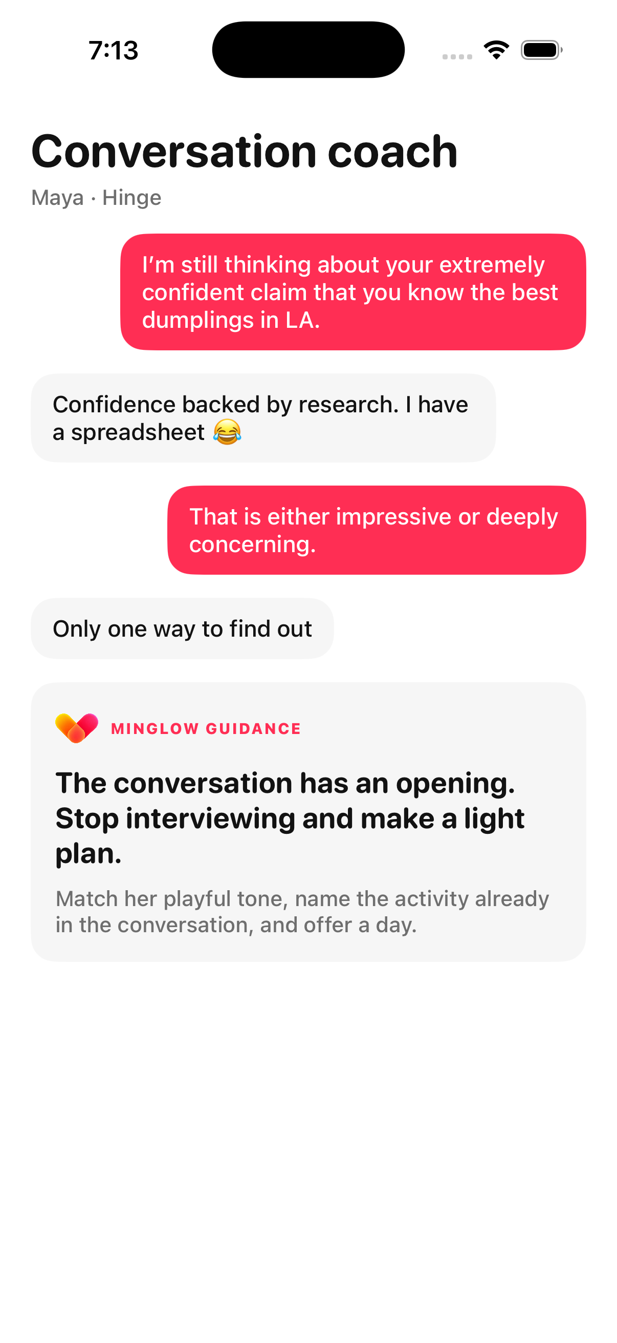 Conversation coaching